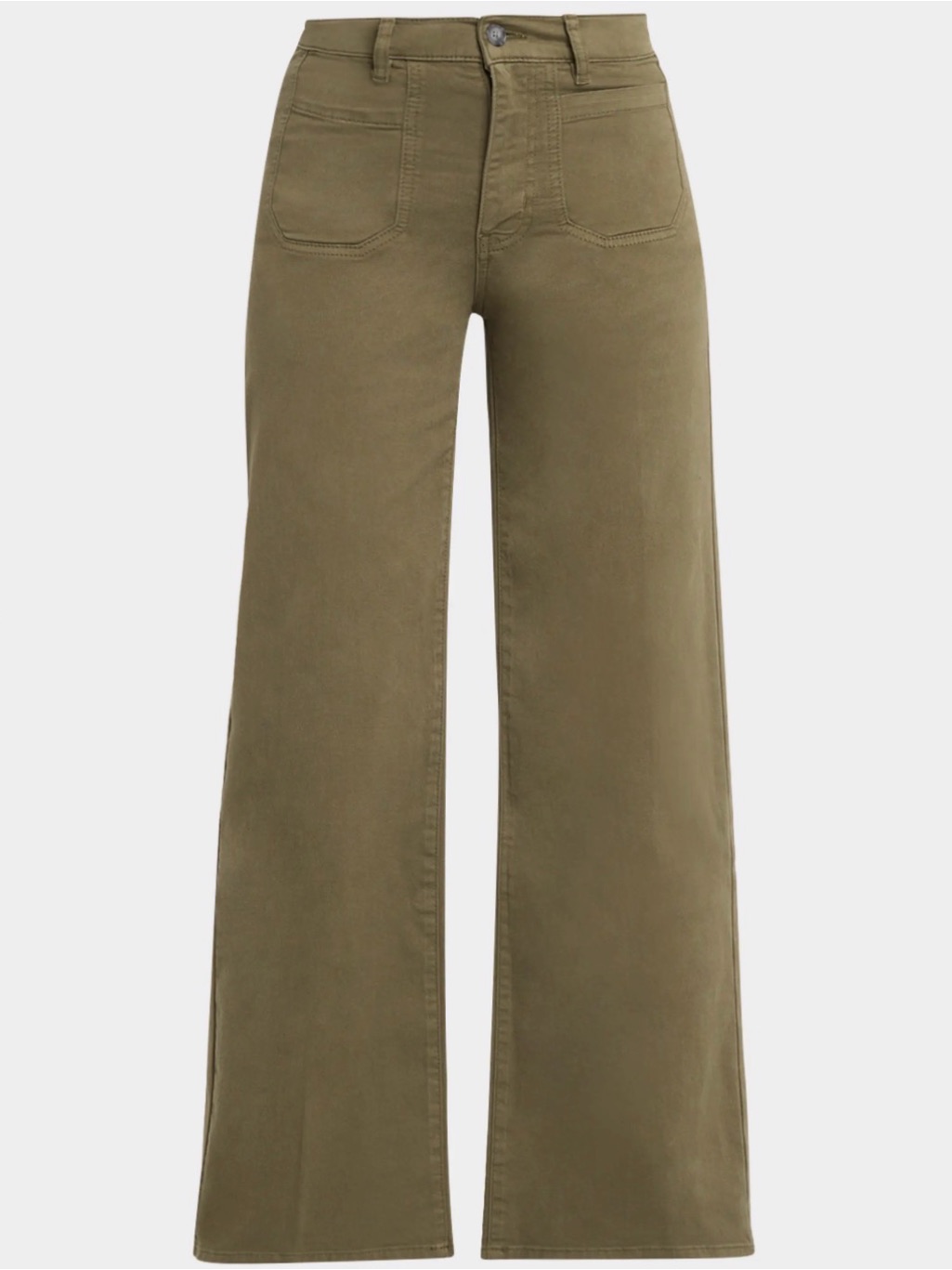 Frame Le Slim Palazzo Pant In Olive Grove
